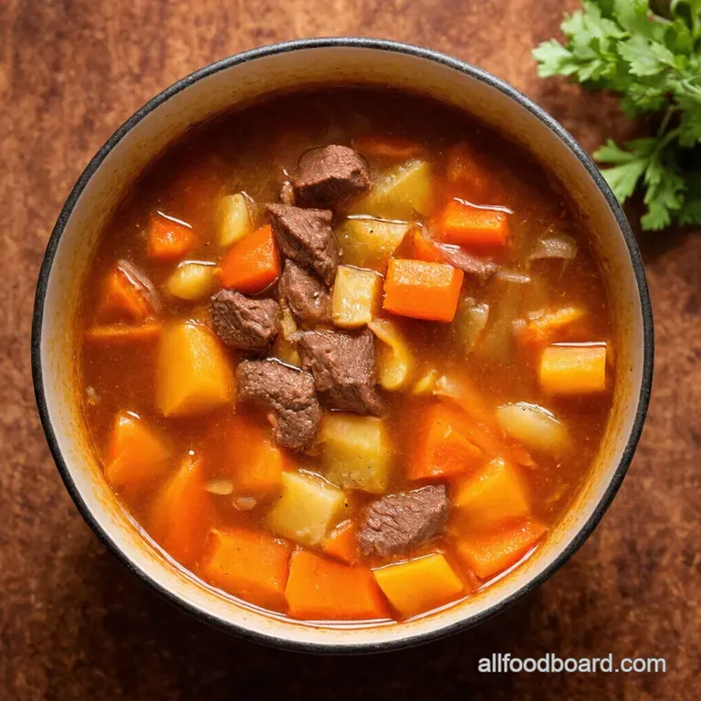 Hearty Beef Vegetable Soup a Bowlful of Comfort presentation