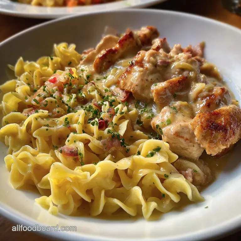 Chicken and Egg Noodle: Hearty Creamy Dish