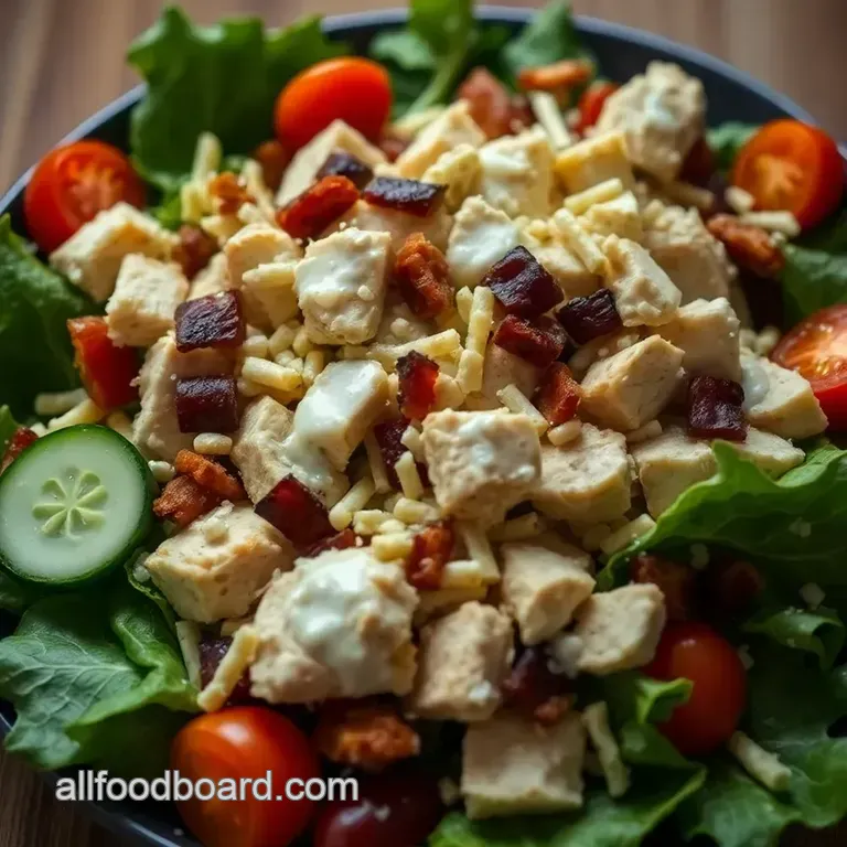 Hearty Chicken Bacon Ranch Salad presentation