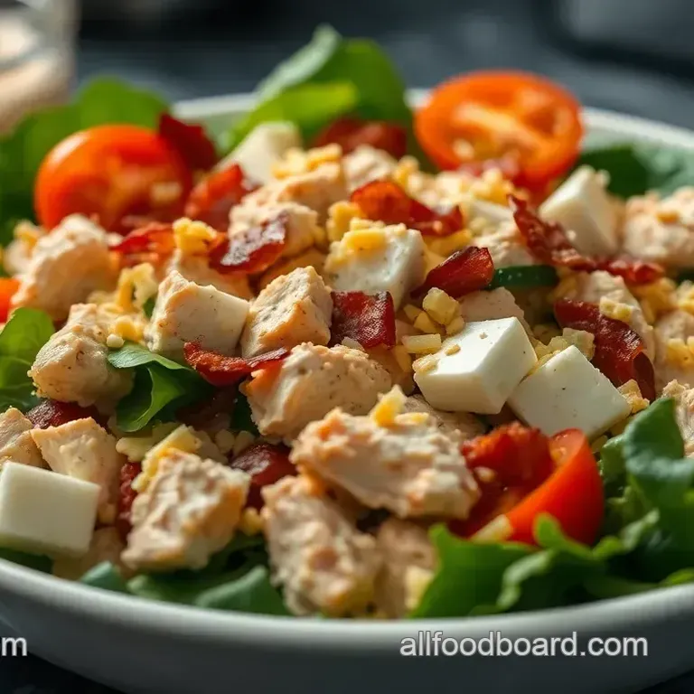Easy Chicken Bacon Ranch Salad: A Family Favourite for Quick Lunches Hearty Chicken Bacon Ranch Salad