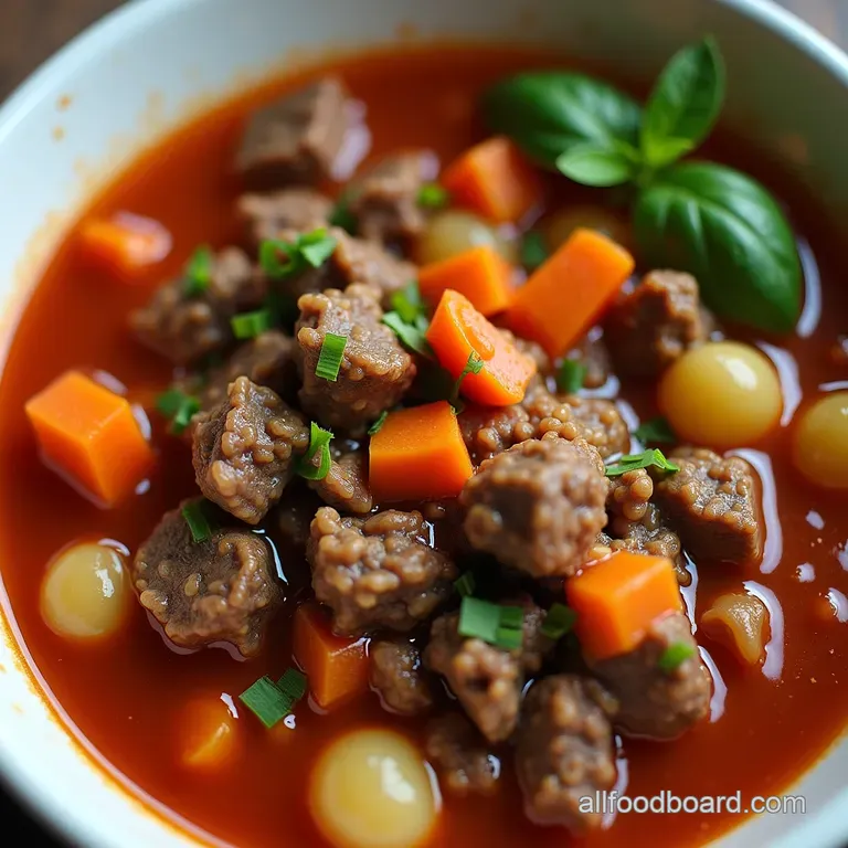 The Hearty Homestyle Ground Beef Garden Vegetable Soup