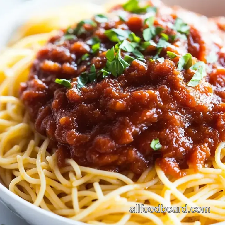 Hearty &amp Homestyle Spaghetti Sauce (Better Than Jarred!) presentation
