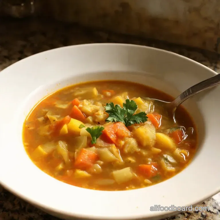 Hearty HomeStyle Vegetable Soup presentation