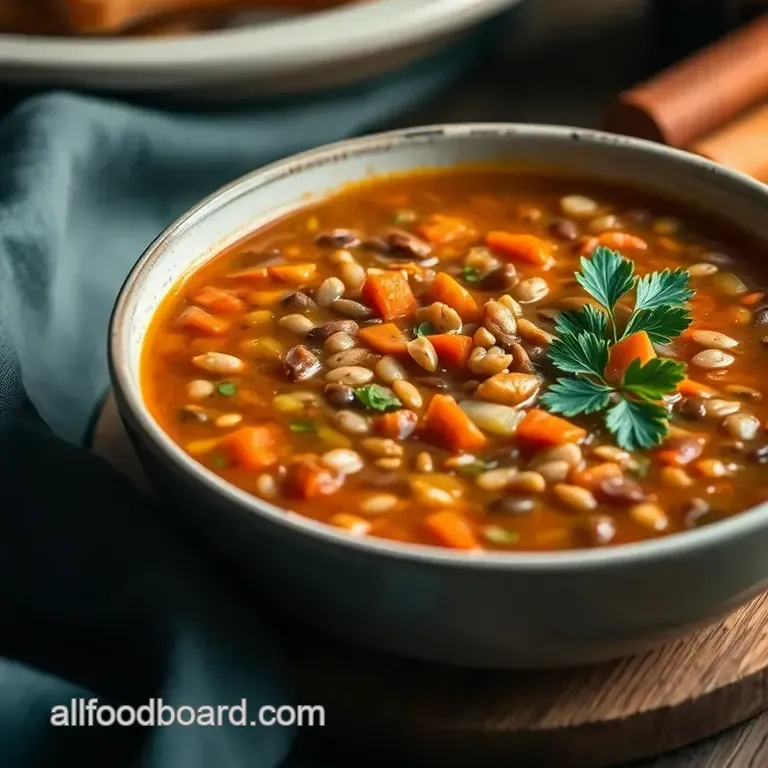 Hearty Lentil Soup: A Comforting Bowl of Nourishment presentation