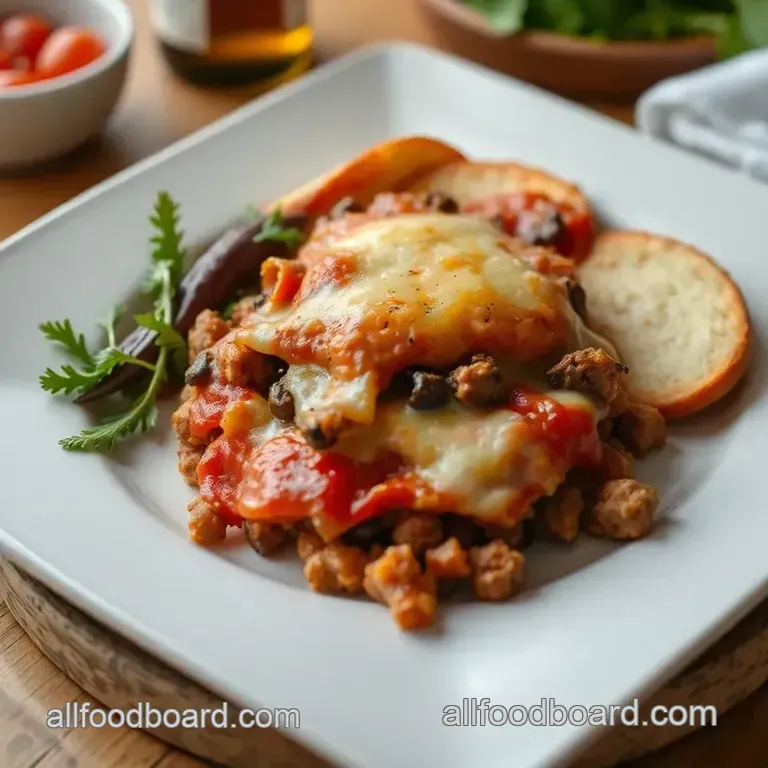 Hearty Meat Lovers Pizza Casserole presentation
