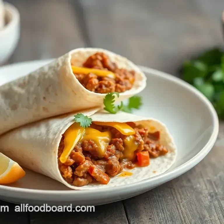 Quick Beef Wraps with Nacho Cheese Goodness