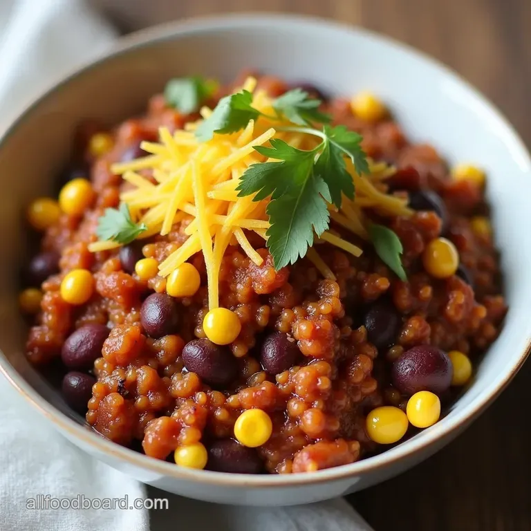 Hearty Quinoa Chili with Beans and Corn