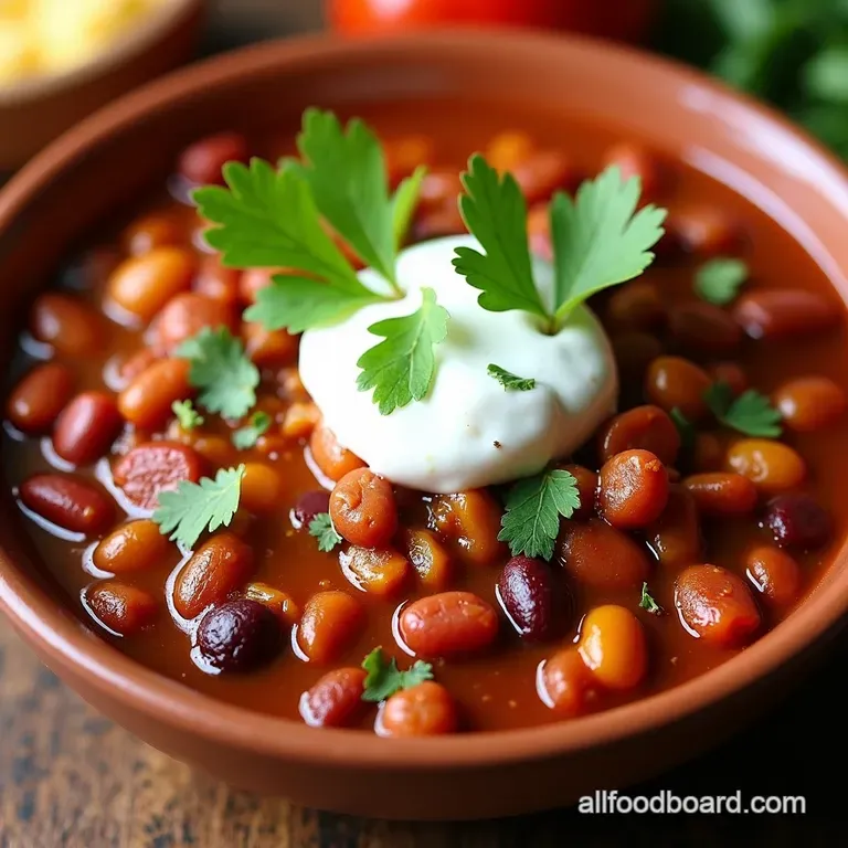 Hearty Three Bean Chili A Kitchen Staple