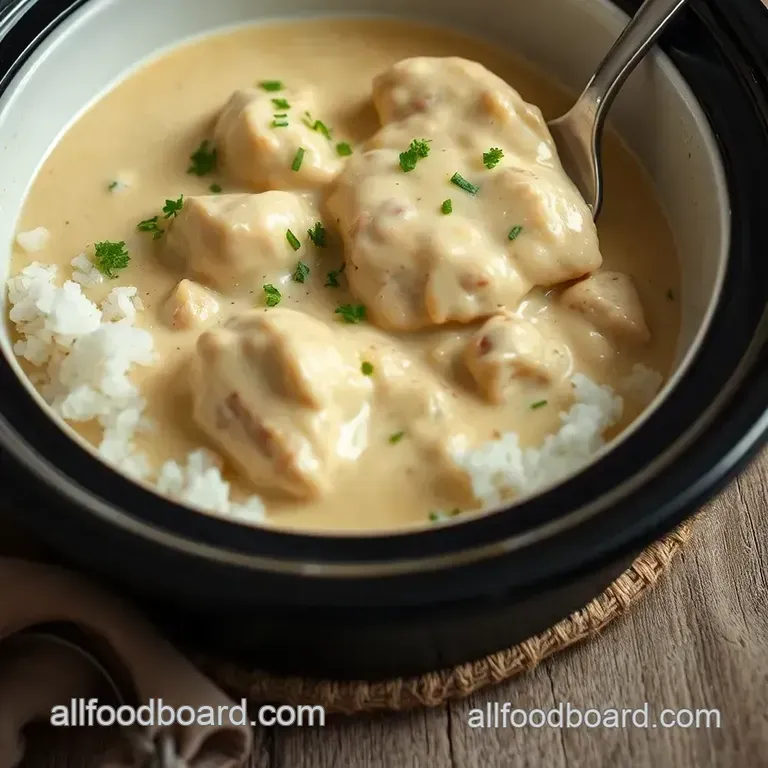 Crockpot Chicken Creamy Delight presentation