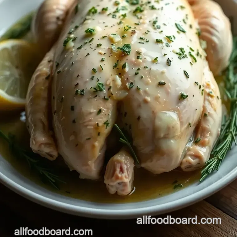 Herb-Butter Roasted Cornish Game Hen presentation