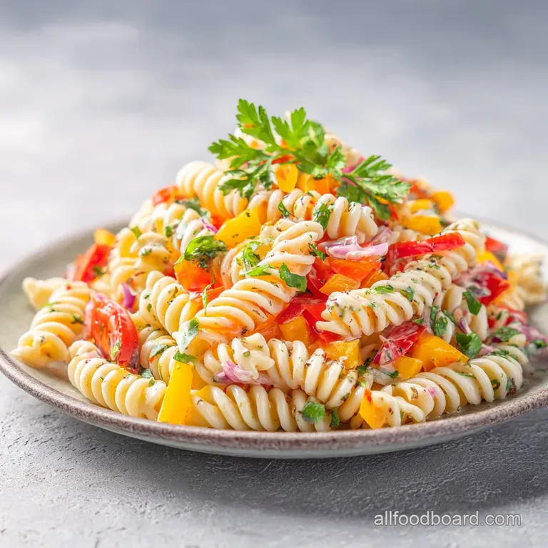 Homemade High Protein Banza Pasta Salad with Tangy Yogurt