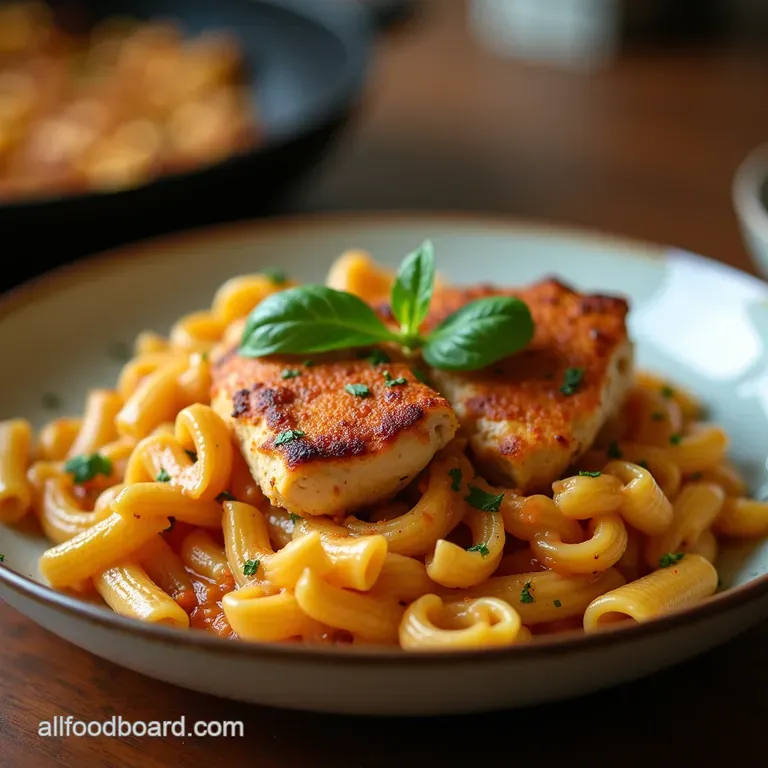 The Get Up and Go HighProtein Cajun Chicken Creamy Wholewheat Pasta Bake presentation