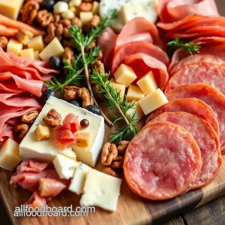 Holiday food gift with serving board: 5 Easy and Delicious Charcuterie Ideas! presentation