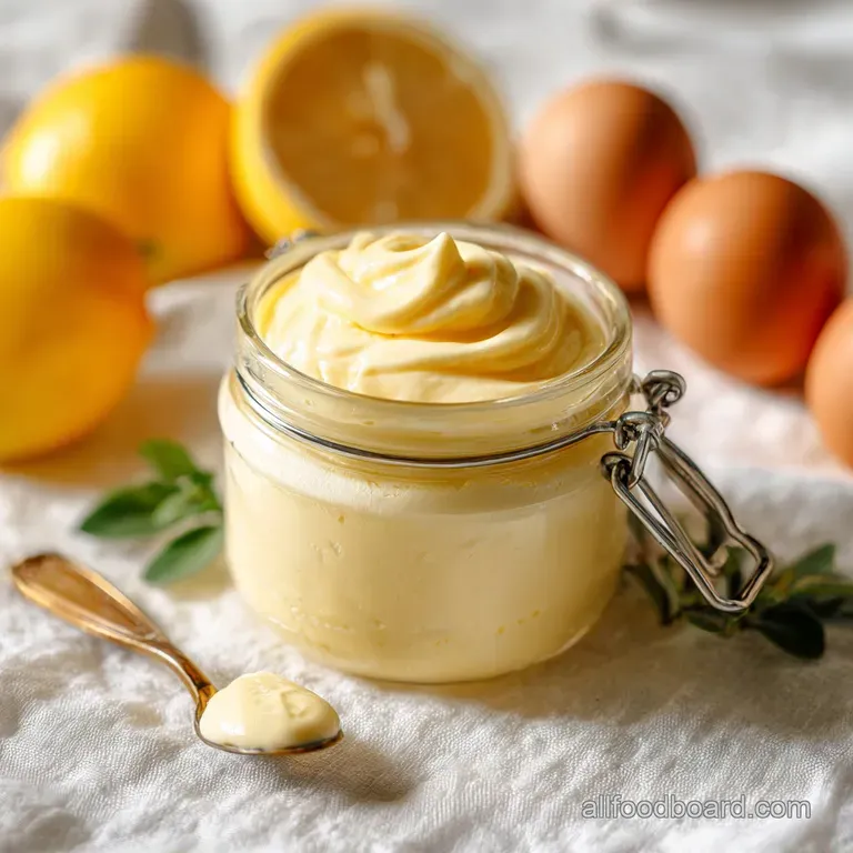 Elegant small dish of homemade mayonnaise, accompanied by colorful crudit&eacute;s and crusty bread, ready to dip. Rich and smooth.