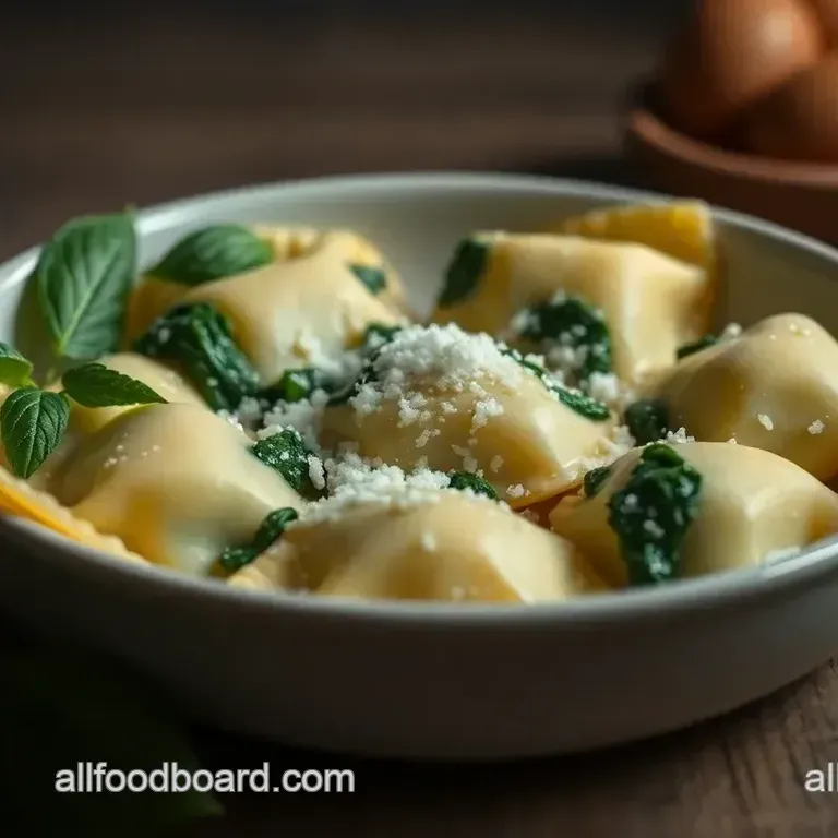 Elegant Homemade Ravioli Recipe: Ricotta & Spinach Delight