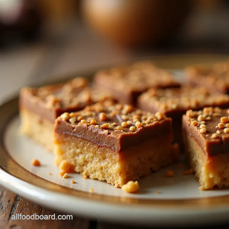 Homemade Toffee Crunch Squares presentation