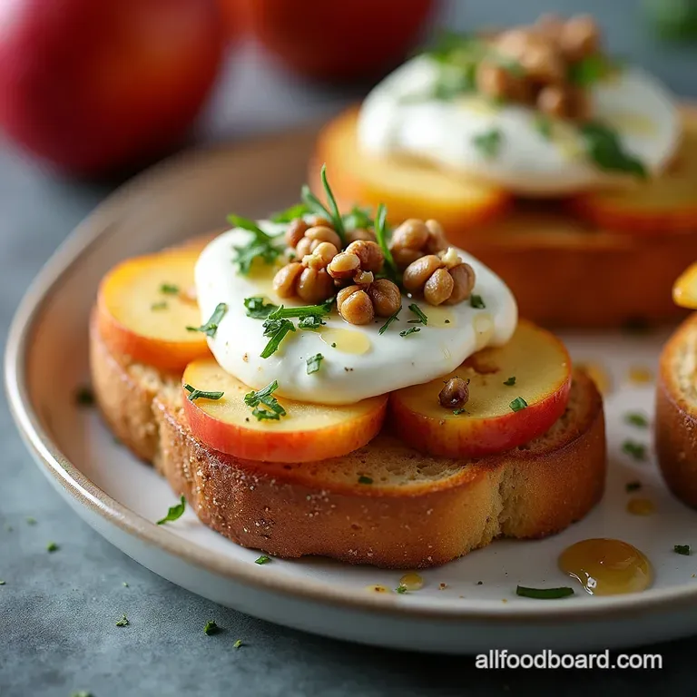 The Golden Hour Toast Apple Honey Burrata on Sourdough The Golden Hour Toast HoneyKissed Apples with Creamy Burrata Toasted Walnuts