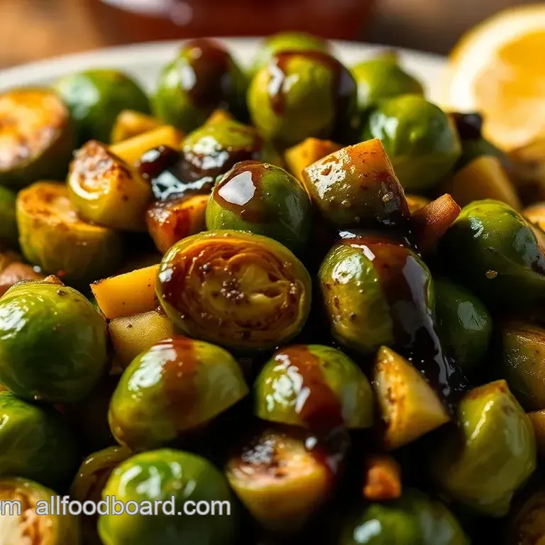 Honey Balsamic Glazed Roasted Brussels Sprouts