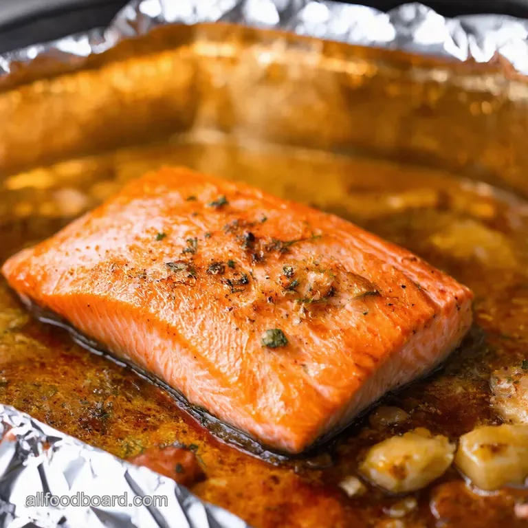 Honey Garlic Salmon Baked in Foil Simple Elegance presentation