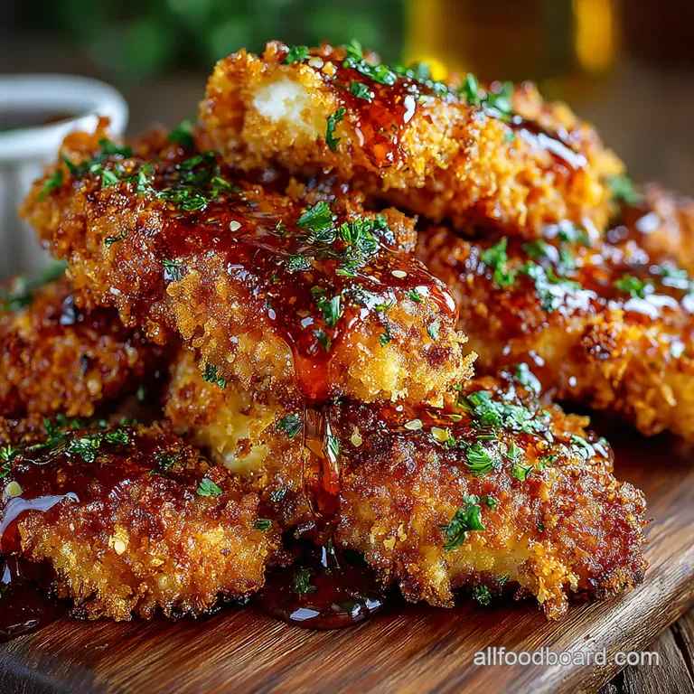 Honey Mustard Chicken Tenders Cracking Crispy and Totally Delicious presentation