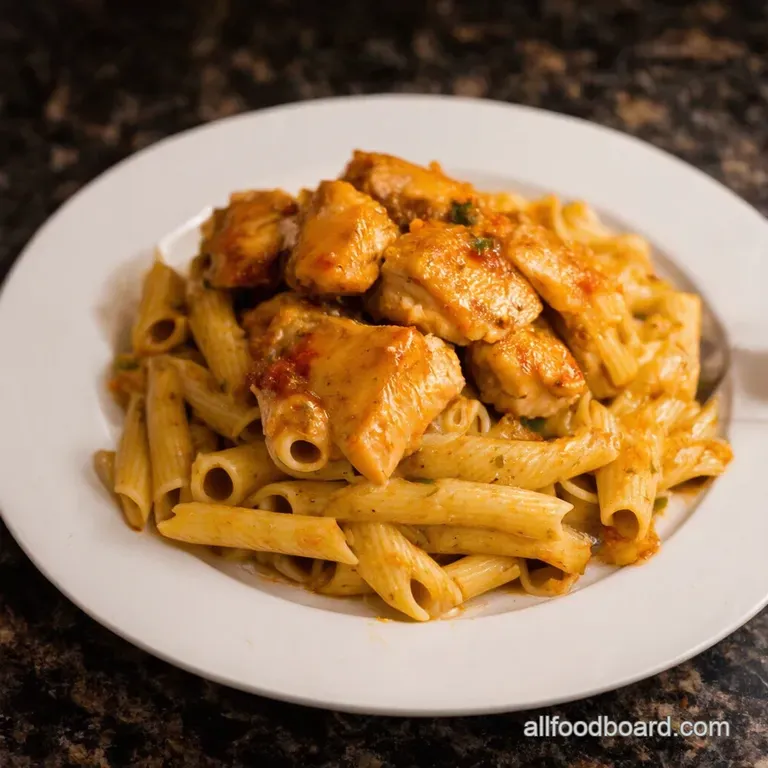 Honey Pepper Chicken Pasta presentation