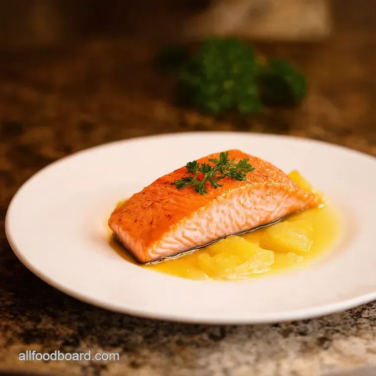 Honey Pineapple Glazed Salmon A Taste of Paradise presentation