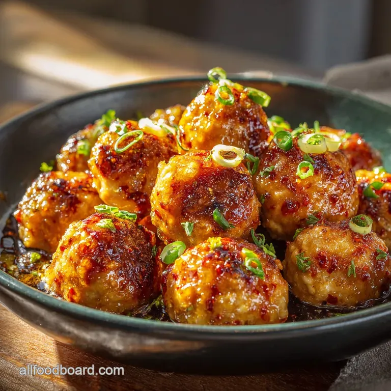 Hot Honey Chicken Meatballs: Sticky Spicy Sweet Comfort Food Recipe
