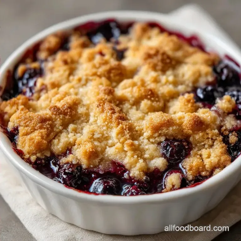 Huckleberry Dessert with Streusel: Tart and Buttery