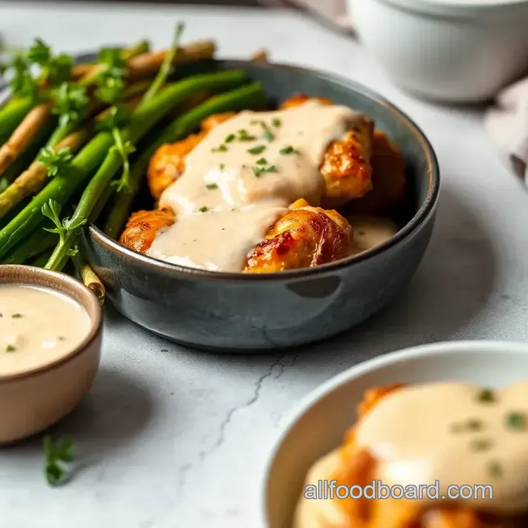 Sautéed Chicken with Creamy Sauce Delight presentation
