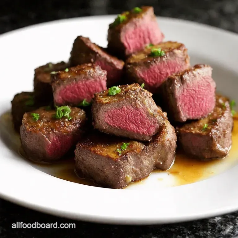 Juicy Garlic Butter Steak Bites presentation