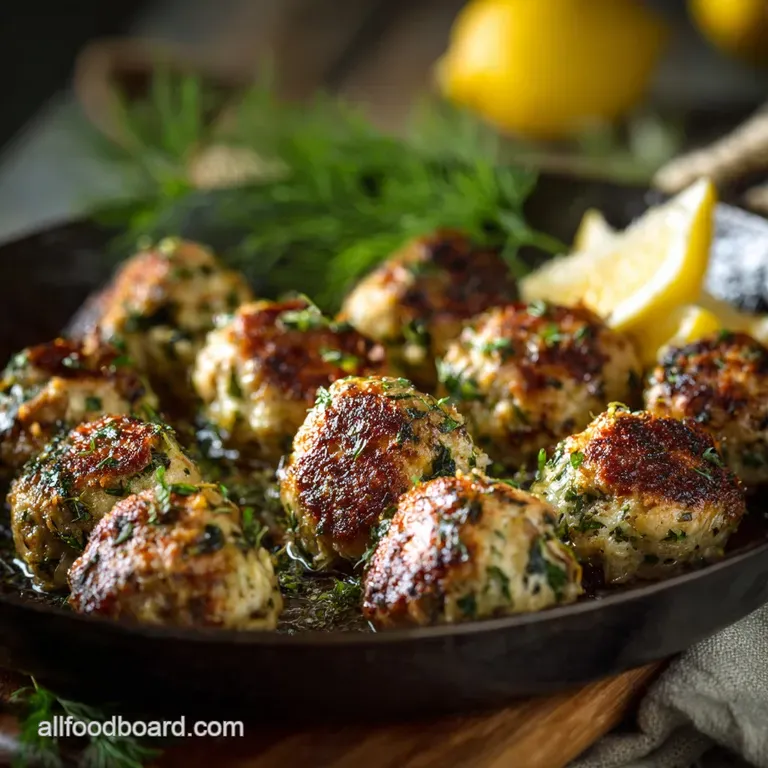 Chicken Meatballs: the Best Juicy Lemon Herb Recipe presentation