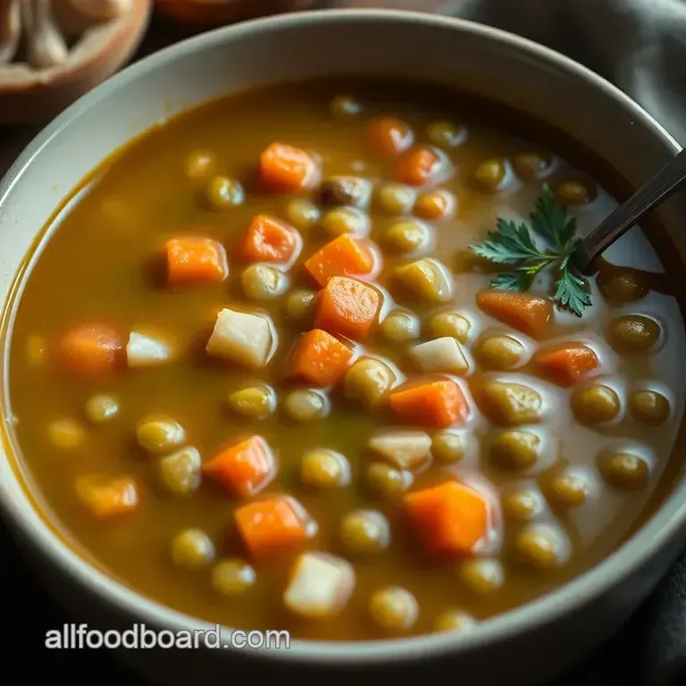 Kermit' s Classic Comfort: Hearty Split Pea Soup presentation