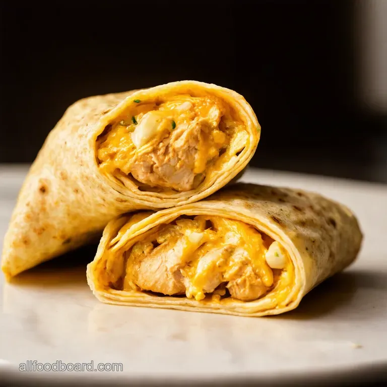 Keto Cheesy Garlic Chicken Wraps presentation