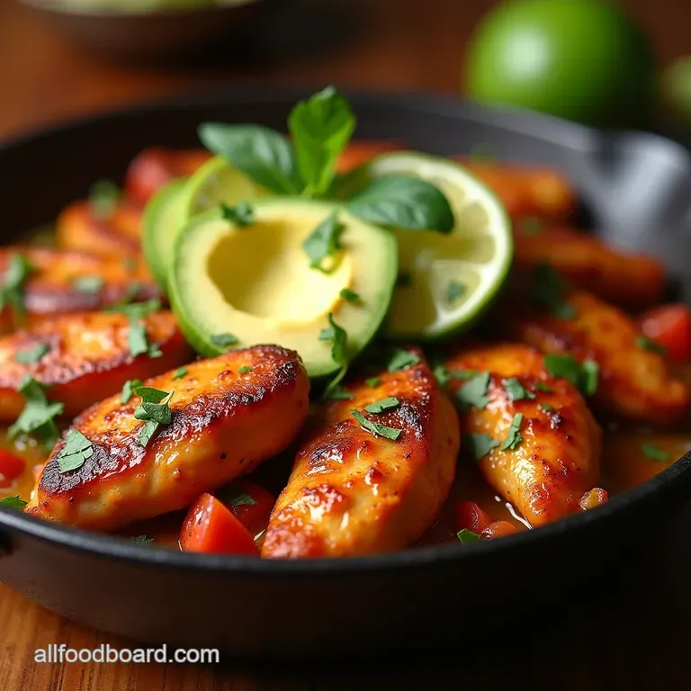 Keto Chicken Fajita Bowl Sizzling Skillet Perfection presentation