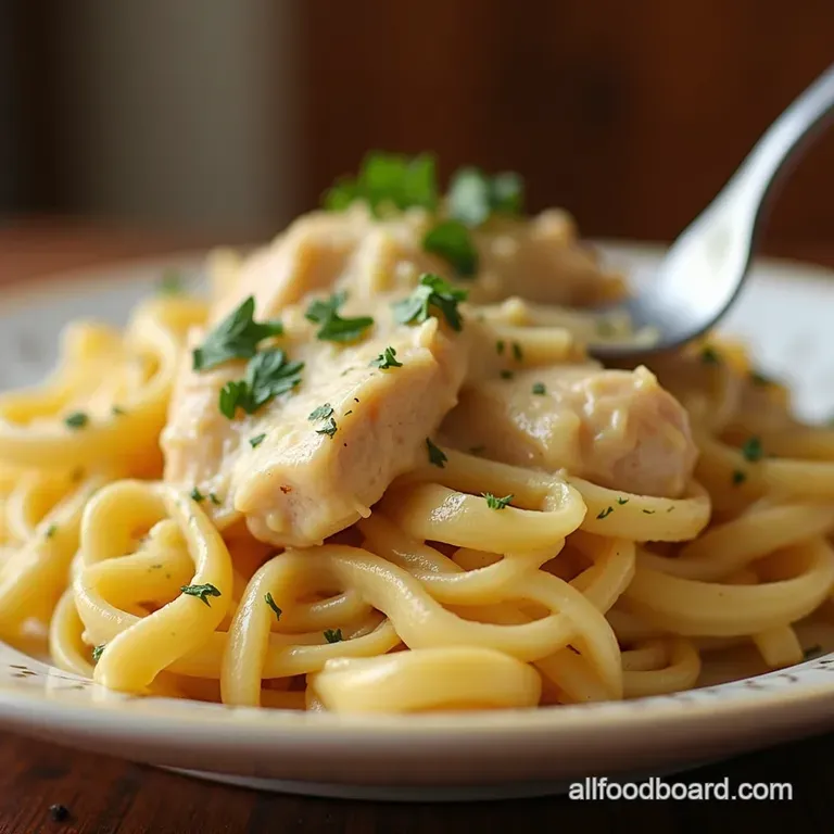 Slow Cooker Dream Ultracreamy Keto Chicken Alfredo No Noodles Required presentation