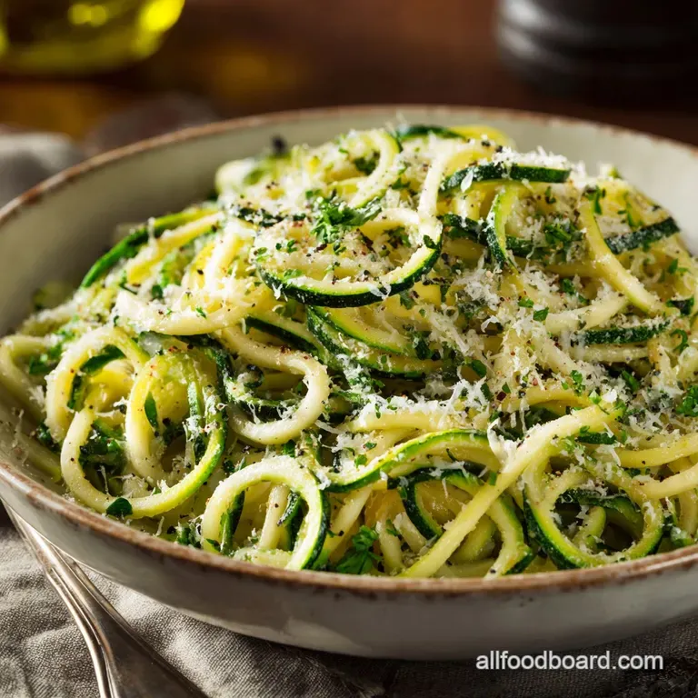 The Speedy Suppertime Favourite Garlic Parmesan Zucchini Noodle Pasta