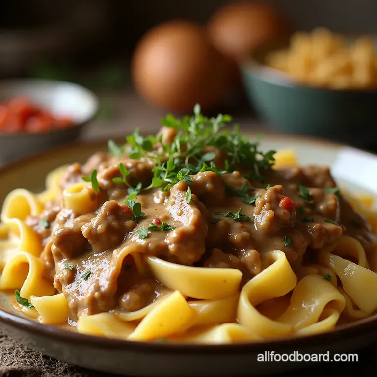 Slow Cooker Dream Rich Creamy Keto Beef Stroganoff No Noodle Needed presentation
