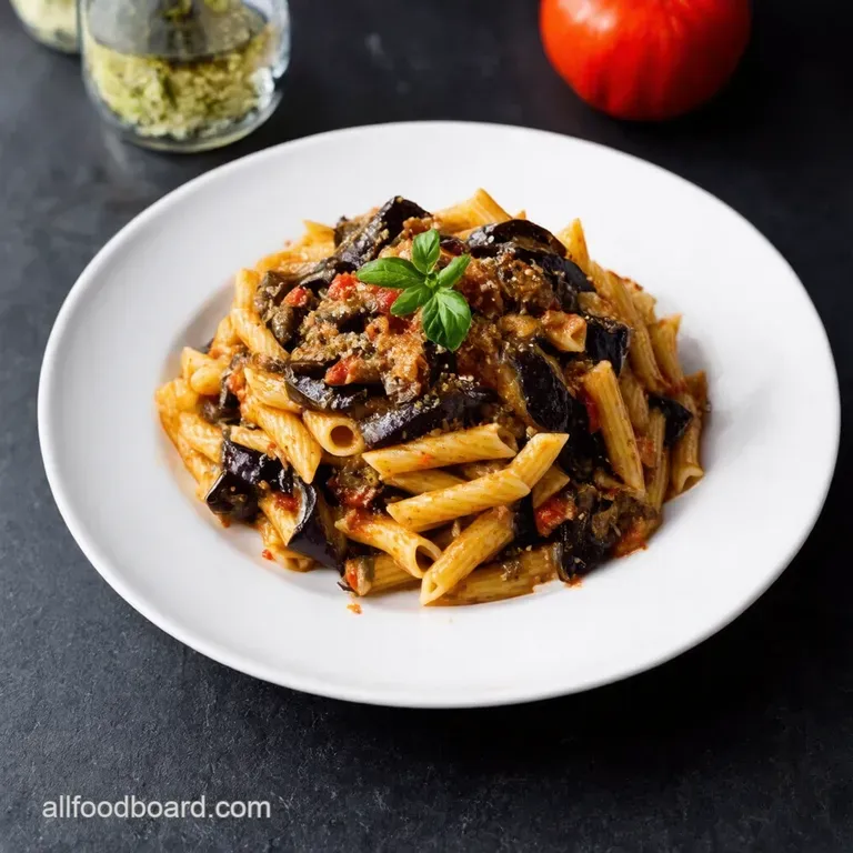 Kickin Spicy Eggplant Pasta Aubergine alla Norma ish Kickin Aubergine Pasta Spicy Eggplant alla Norma
