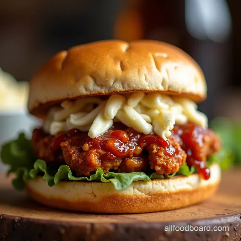 Kickin BBQ Jackfruit Sandwiches with Creamy Vegan Coleslaw presentation