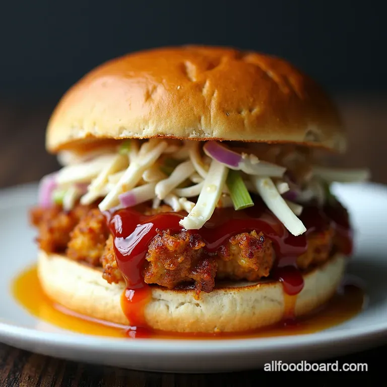 Kickin BBQ Jackfruit Sandwiches with Creamy Vegan Coleslaw