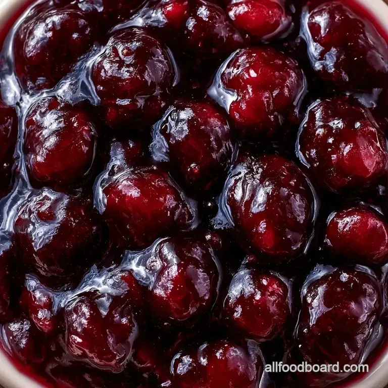 Thick, glistening purple fruit preserve spread over buttery toasted sourdough with fresh blackberries on the side.