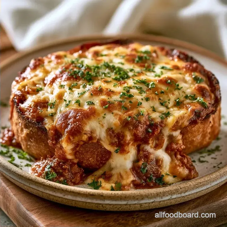 Lasagna Stuffed Garlic Bread: Cheesy and Baked