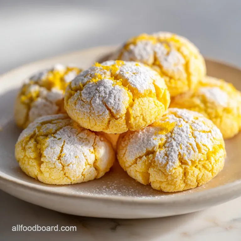 Lemon Crinkle Cookies: Zesty and Velvety