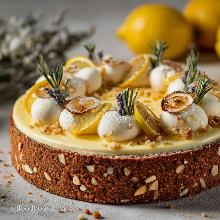 Easter Desserts Showstopper Nobake Lemon and White Chocolate Tart presentation