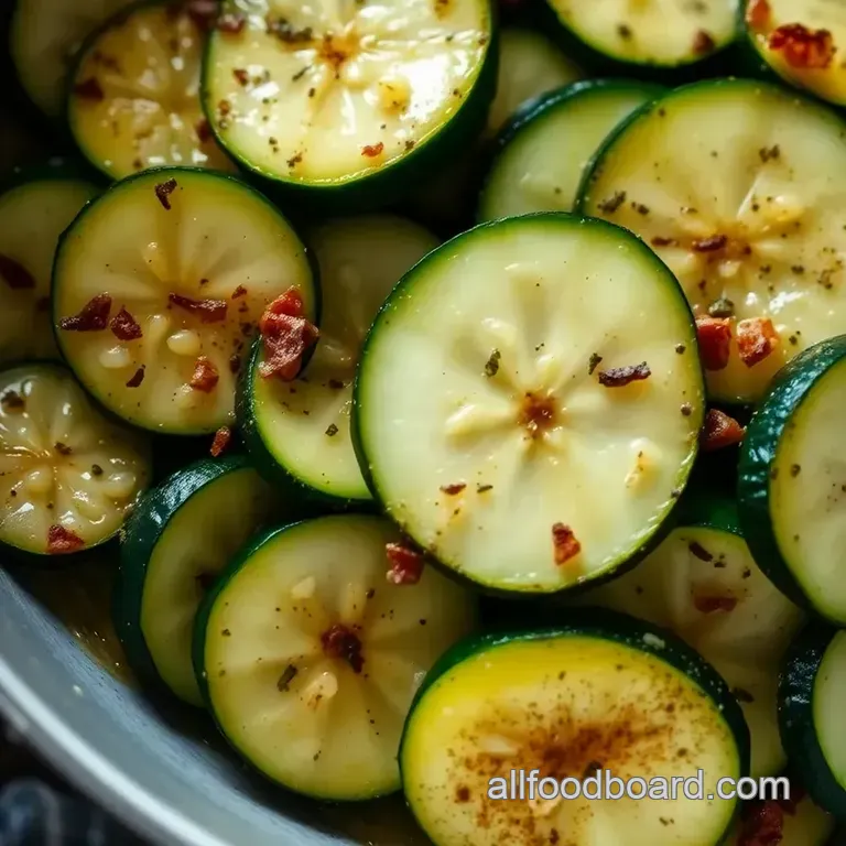 Lush Steamed Zucchini Medley with Lemon &amp Herbs presentation