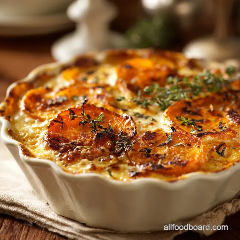 Easy Make Ahead Thanksgiving Recipes: Butternut Brilliance Gratin