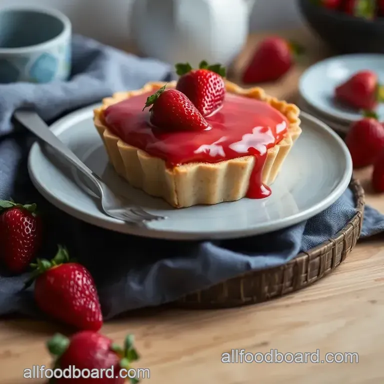 Heavenly Strawberry Pie with Glossy Glaze presentation