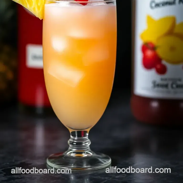 Malibu Bay Breeze Cocktail presentation