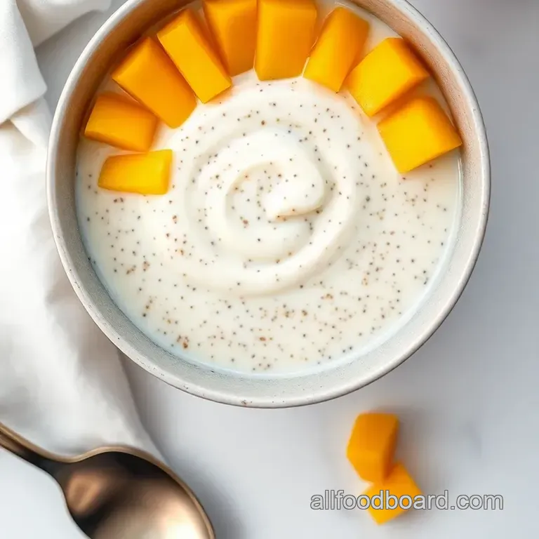 Mango Coconut Chia Pudding presentation
