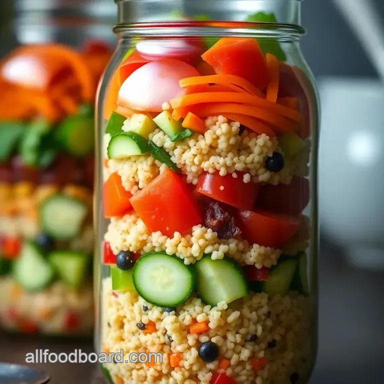 Mason Jar Layered Salad Recipe presentation